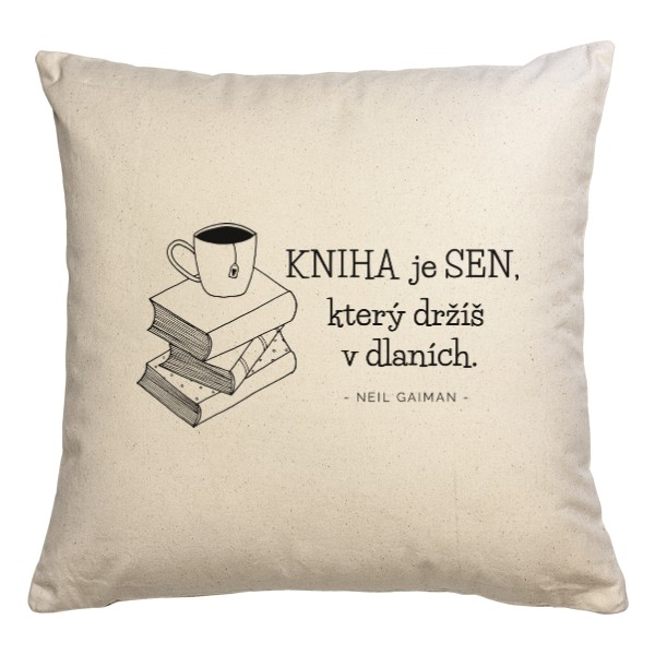 Polštář bavlněný  s potiskem Polštář pro čtenáře